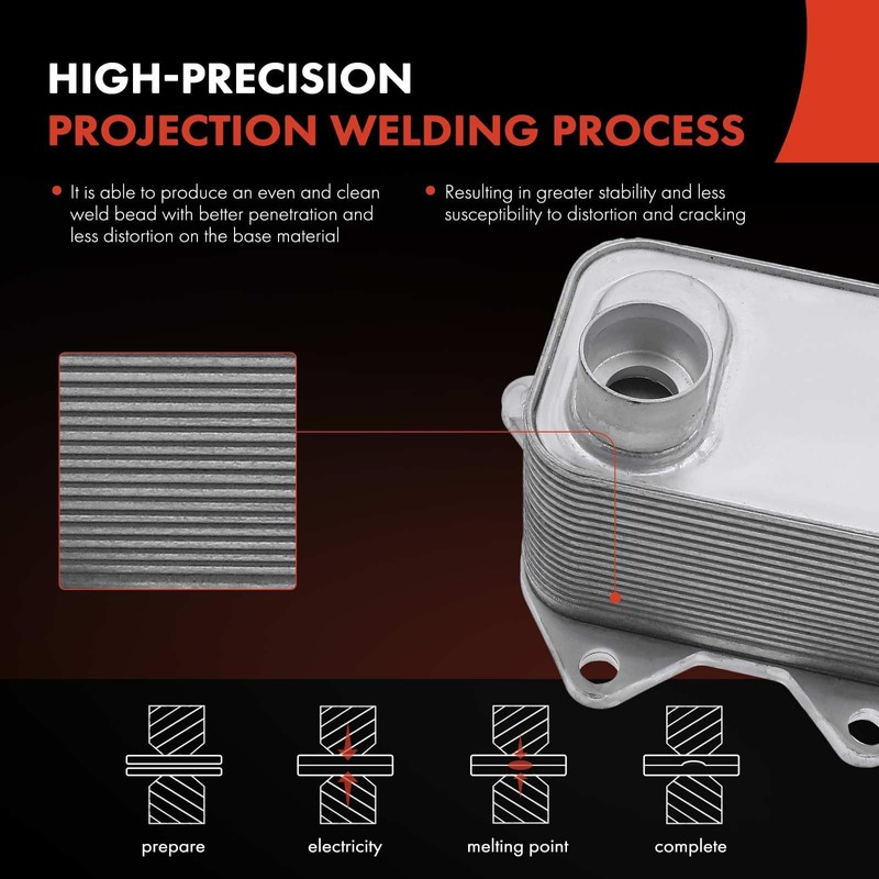 A-Premium Engine Oil Cooler Compatible with Volkswagen Jetta Passat 2014-2021