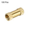 sourcing map Knurled Insert Nuts - 100Pcs M3 x 10mm