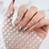 12 Blatt Schleifen Nagelstickers, 3D Bögen Nagelaufkleber Selbstklebend Nail Art