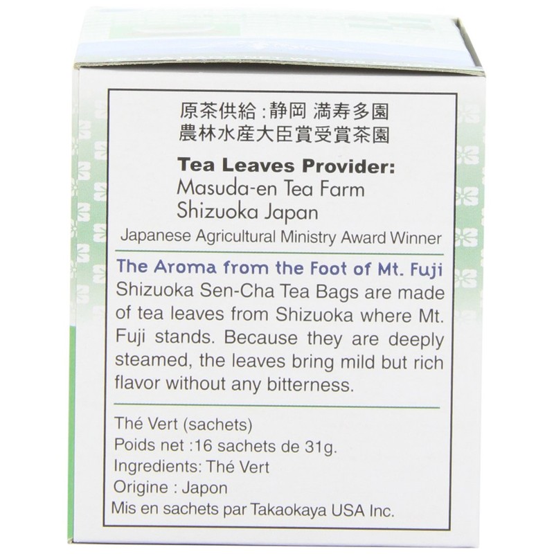 Takaokaya Tea, Sencha Green Tea, 1.09 oz, 16-Count Tea Bags