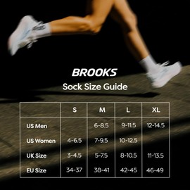 Brooks Ghost No Show Socks I Performance Running Low Profile Socks with Arch Support for Men & Women - Black - Large