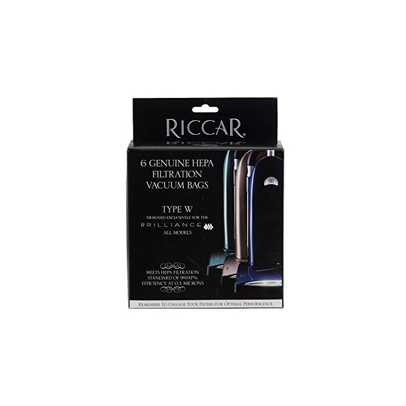 Genuine Riccar Type W Brilliance HEPA Filtration Vacuum Cleaner Bags