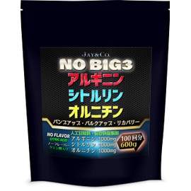 JAY&CO. NO 系 BIG3 アルギニン ・ シトルリン ・ オルニチン (1000mg×3種) (ノーフレーバー(クエン酸入り), 100回分 600g)