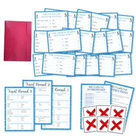 Zcsni Christian Bible Friendly Feud Game, Bible Feud Quiz, Holiday Games for Adults Large Group Party, Church Trivia Games for Family, Fun Feud Game for Family, Bible Party Decoration, A04