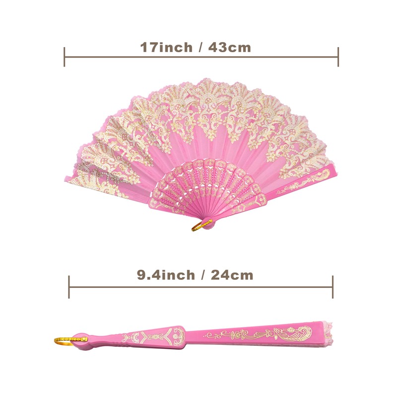 EOSAU Handheld Chinese Folding Fan Hand Fans for Women Foldable