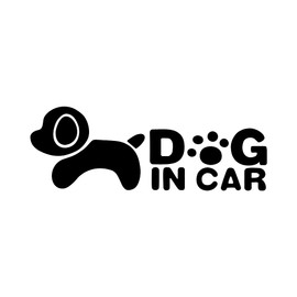 [JASDESIGN] Dog Sticker DOG IN CAR Seal Dog Dog Car Motorcycle Decal JM-141 (Black, 1)
