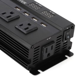 Car Power Inverter Converter,4000W 12V to 110V Car Power Inverter Converter with LCD Display USB Port Cigar Lighter Ports for Power Inverter for Car 4000 Watt to 2000