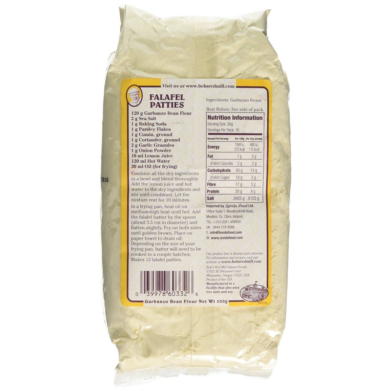 BOB'S RED MILL Gluten Free Garbanzo Flour 500g (PACK OF