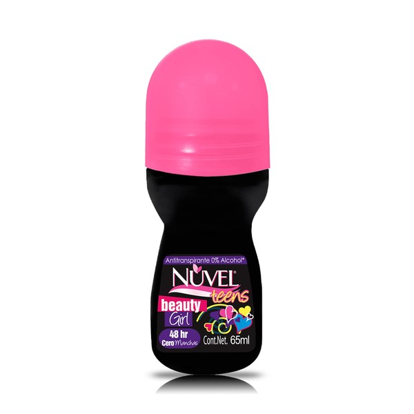 Nuvel Desodorante para Niñas y Adolecentes en Roll On, Teens Beauty Girl 65 ml
