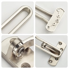 Door Latch, 2 Pack Door Security Locks for Kids, Door Lock Latch for Swing-in Doors Reinforcement Apply to Home & Hotel