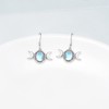 YFN Triple Moon Goddess Moonstone Earring Sterling Silver Celtic Earrings