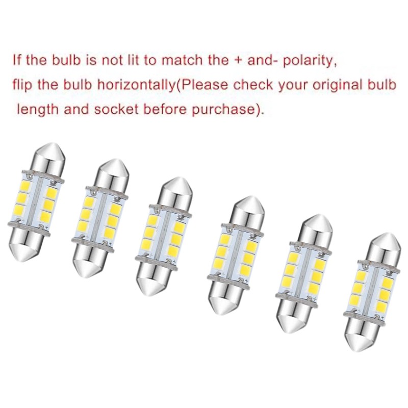 FICBOX Boat Navigation LED Bulb, 12V 31mm Marine Replacement for
