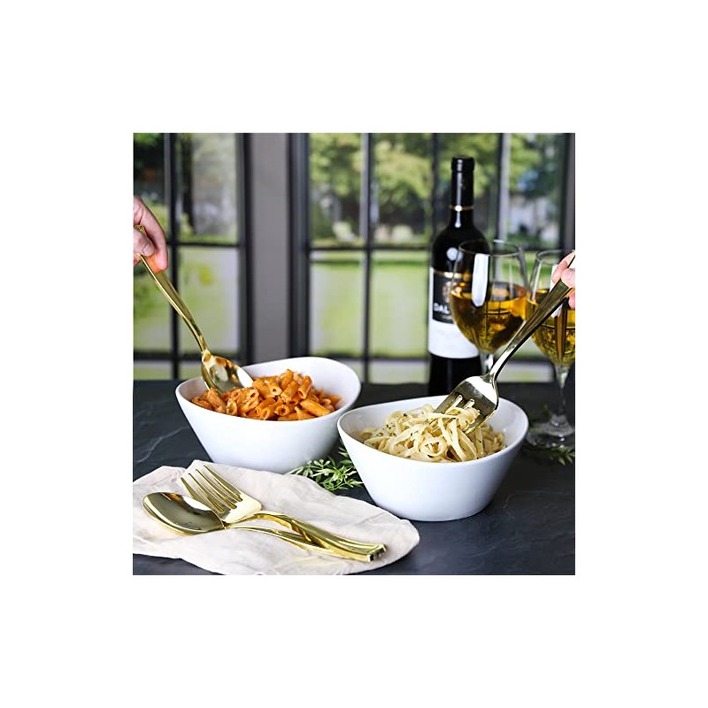 Blue Sky Disposable Gold Serving Spoon and Forks Set |