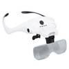 Rechargeable Headband Magnifier Hands Free Head Magnifying Glasses with 4