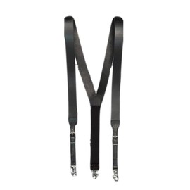 M & F Western Men's Nocona Hdx Smooth Leather Suspenders (Medium, Black)
