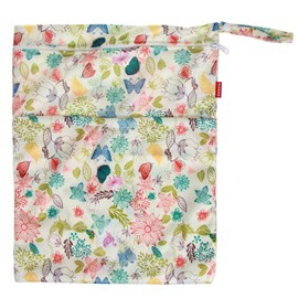 Damero 3pcs Pack Wet Dry Bag for Cloth Diapers Daycare Organizer Bag, Jungle