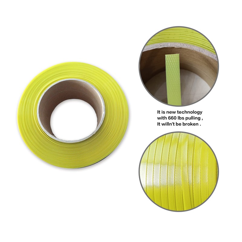 NVOYAJUAN Packaging Heavy Duty (660Lbs) Strapping Roll Coil, Plastic Polyester