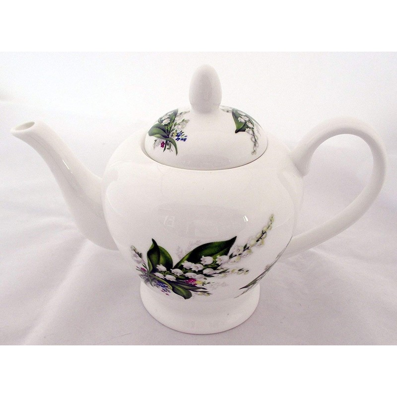 Lily of The Valley Teapot Fine Bone China 20oz Lilies