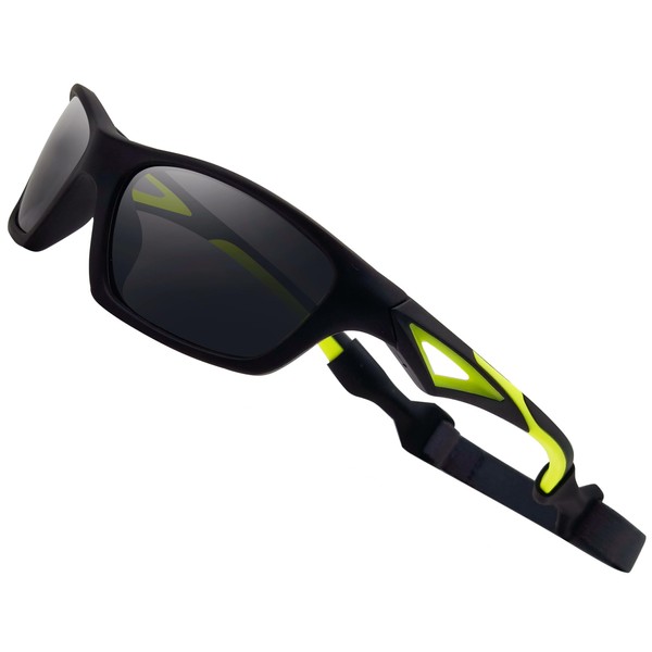 COOLSOME Kids Polarized UV400 Sunglasses Flexible with Strap For Boys
