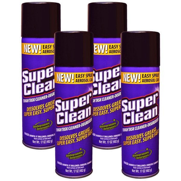 SuperClean Multi Surface All Purpose Gunk Remover Aerosol Degreaser, Biodegradable,