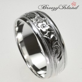 [BreezyIsland] Hawaiian Jewelry Ring Ring 6mm Width 925 Silver, Sterling Silver, No Gemstone