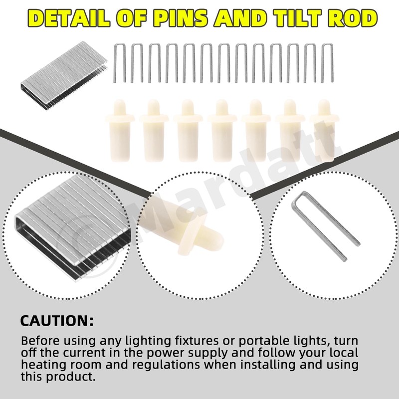 Mardatt 130Pcs Plantation Shutter Repair Kit Includes Plantation Shutter Pins