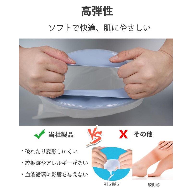 CureSquad 防水ギブスカバー 足 骨折 お風呂カバー 繰り返し使える ギブスカバー防水シャワー 包帯カバー 大人の足首用 ソフトで快適な足