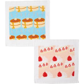 Marushin 0165009400 Hand Towel, Handkerchief, Set of 2, with Case, Piccolino, My Snack, Piccolino, Kindergarten, School Entrance Goods, Kindergarten, Elementary School, Girls