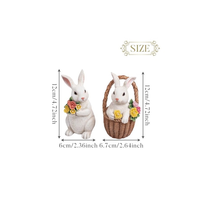 Valery Madelyn Valery Madelyn Easter Decorations Rabbit Figurines Set of