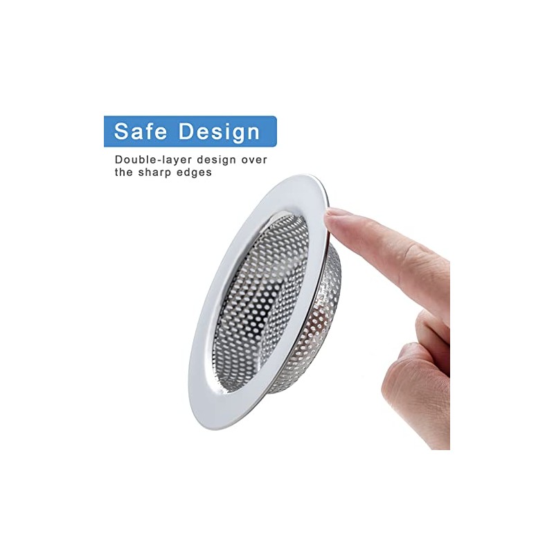 2 Pcs Sink Strainer for Most Kitchen Sink Drain Basket,