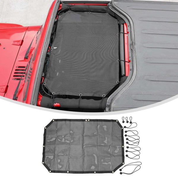 Linskip Mesh Sun Shade Top Compatible with 2007-2017 Jeep Wrangler