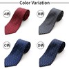 Michi Kolondon Brand Necktie, 100% Silk, Jacquard Weave, Dots, Small