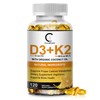 Vitamin D3 K2 Supplement with Vitamin D3 5000 IU, 200