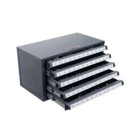 Five-Drawer Steel Drill Bit Dispenser Cabinet Organizer with #1 to #60 Labels Stackable Storage-Friendly Model D0100HADSG7number of drawers: 5 Drawers, size: Size #1 to #60