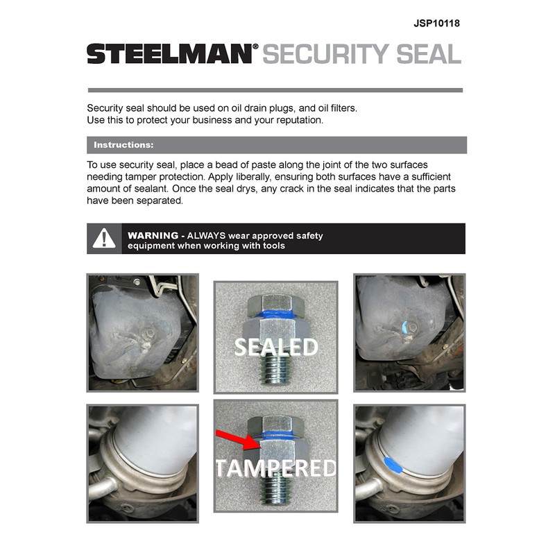Steelman 1-Ounce Security Seal, Pack of 10, Bright Blue Stands