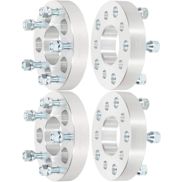 ECCPP 5x5.5 to 5x5 Wheel Spacers Adapters 1.5" (38mm) 5x5.5 to 5x5 Wheel Adapter 87.1mm 4X Fit for F-ord E150 for Dodge Ram 1500 for F-ord E150 Econoline with 1/2" Studs
