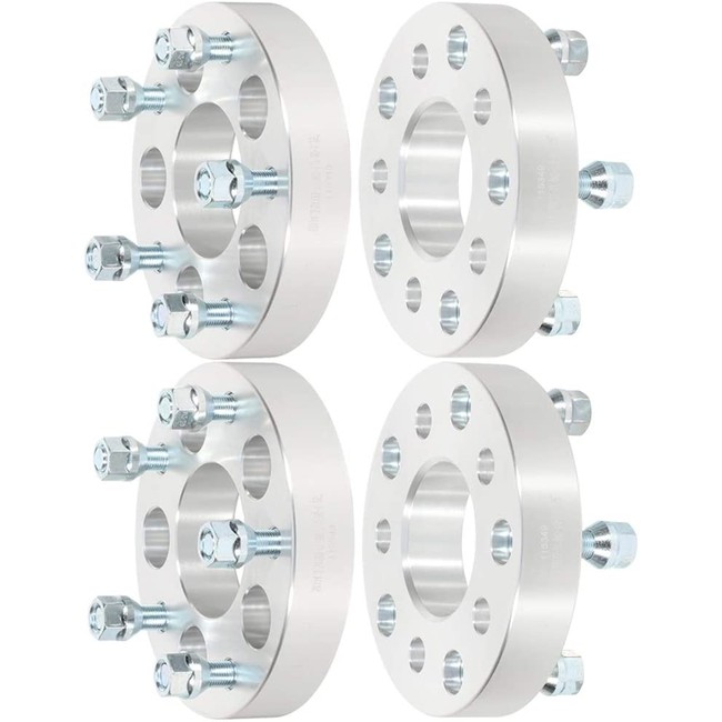 ECCPP 5x5.5 to 5x5 Wheel Spacers Adapters 1.5" (38mm) 5x5.5 to 5x5 Wheel Adapter 87.1mm 4X Fit for F-ord E150 for Dodge Ram 1500 for F-ord E150 Econoline with 1/2" Studs
