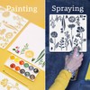 Wildflower Wall Stencil Templates 30 x 30cm Reusable Floral Stencils