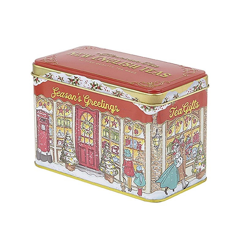 New English Teas Season's Greetings Christmas Tea Tin with 40