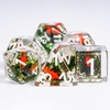 cusdie 7-Die DND Dice, Polyhedral Dice Set Filled with Animal,