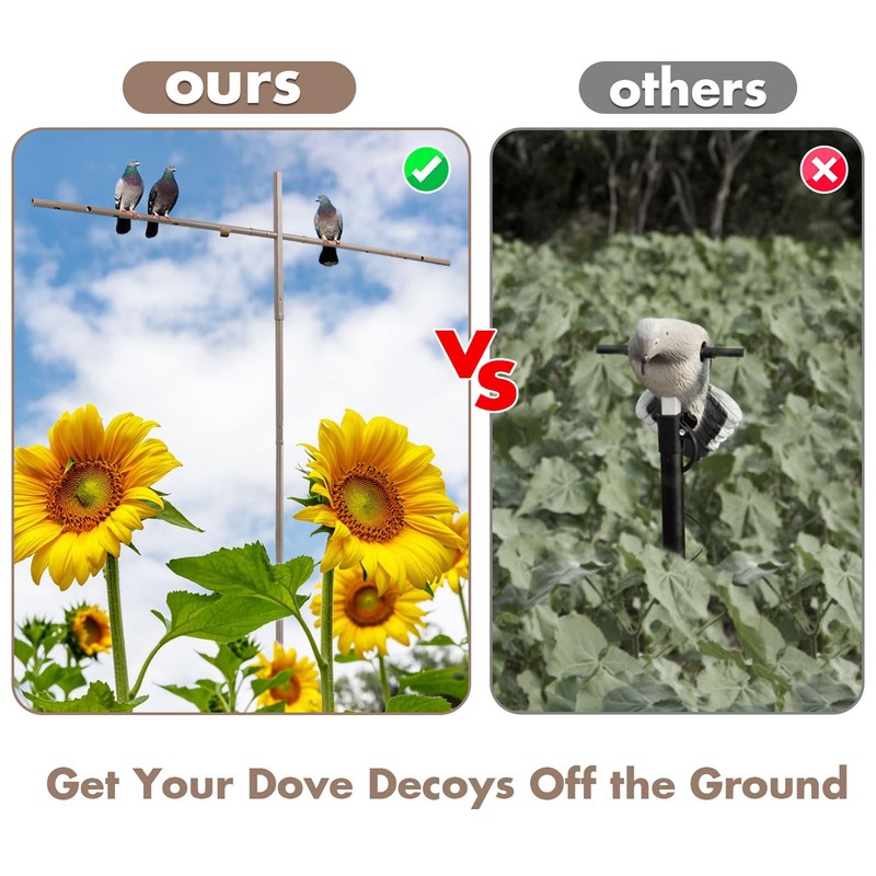 Jarquia 9 Ft Outdoors Dove Tree Mounting Pole,Dove Hunting Accessories