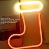 Christmas Neon Light LED Christmas Boot Neon Sign Light Battery