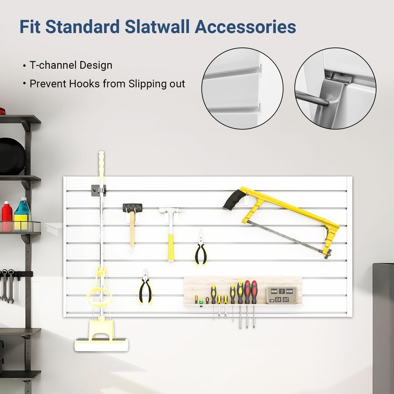 Neoaider Slatwall Panel 4 FT x 2 FT, Interlocking Slat
