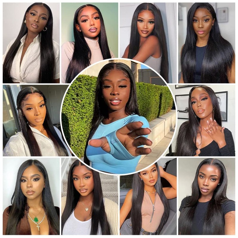 200 Density 22 Inch 13X4x1 Straight Lace Front Wigs Human