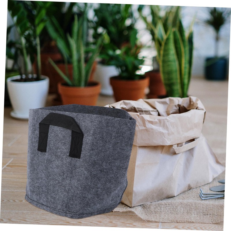 Mipcase Non-Woven Planting Bag Round Bucket Gardening Pouch Long-Lasting and