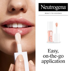 Neutrogena Hydro Boost Tinted Lip Oil with Hyaluronic Acid, Designed to Hydrate & Nourish While Providing a Luxurious Pop of Color for Fuller-Looking Lips, Light Pink, .2 fl. oz