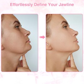 Facial Slimming Strap for Double Chin with Mouth Tape Functionality, Breathable V Line Face Lifting Band, Reusable and Comfortable, One Size Fits All - Pink