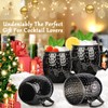 LINALL Moscow Mule Mugs- Set of 4 Gunmetal Black Plated