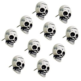 NNNJunhua 20Pcs Pushpins Skull Shape Tacks and Push Pins for Cork Board Thumb Tacks Decorative for Wall ,Photo Wall,Maps,Bulletin Board (Style 1)