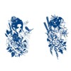 2 Blätter Temporäres Geisha Tattoo Semi-Permanentes Tattoo Langanhaltende Tattoos GZ69